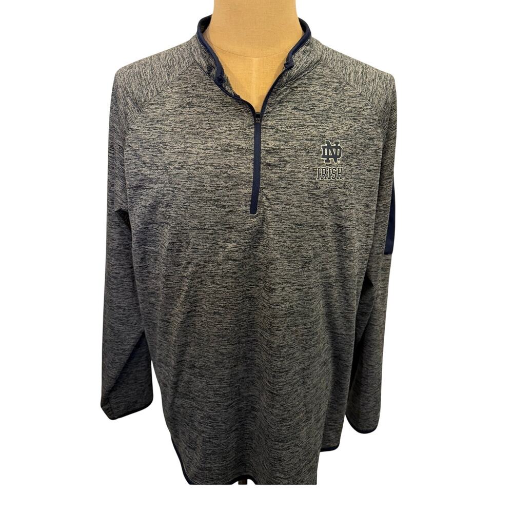 NOTRE DAME UNIVERSITY 1/4 zip Jacket Top Shirt Pullover Men XL